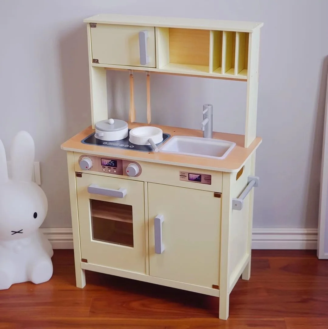  Children Wooden Play House Kitchen Toy Set Baby Cooking Model Toy CoYer GIRL'S And BOY'S Cook Doll  - 4000213897370
