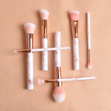10pcs/Kit Marbling Makeup Brushes Set Professional Soft Hair Brushes Foundation Powder Contour Eyeshadow Make Up Brushes Tools