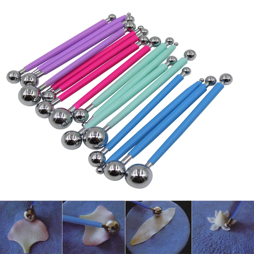 4 Teile/satz Kuchen Blume Modellierung Ball Werkzeuge Gebäck Fondant Dekorieren Sugar Mold Werkzeuge