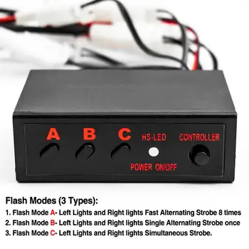 

12V Amber 18 X LED Emergency Vehicle Strobe Lights For Front Grille Deck High Quality And Brand New Car Signal Lamp