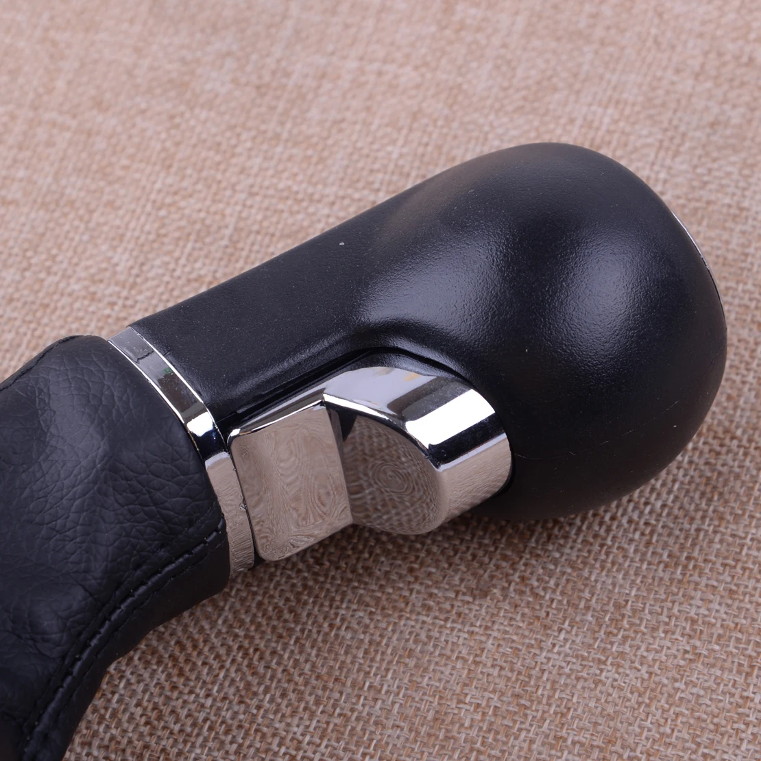 Черный 5 скоростей Ручка переключения передач из искусственной кожи Gaiter Boot