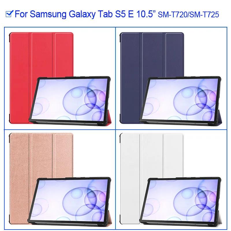 Magnetic Folding Stand Cover Case For Samsung Galaxy Tab S5 E S5e 10.5” SM-T720 T725 PU Flip Leather Case For Samsung S5E T725C-5