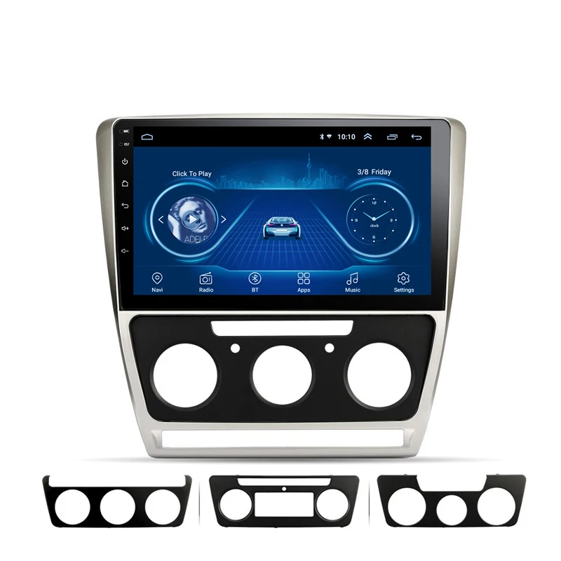 2 Din 10 1 дюймов android 8 для Skoda octavia 2007 2014 full touch автомобильный мультимедийный Wifi gps