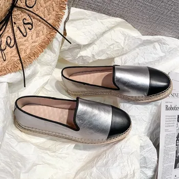 

MLJUESE 2020 women pumps autumn spring soft sheepskin round toe silver color slip on high heels lady shoes party dress wedding