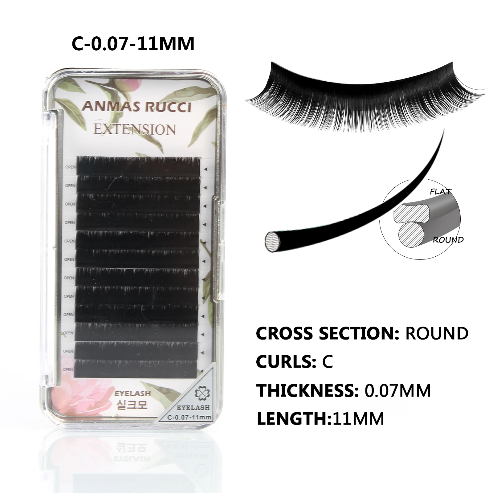 Anmas Rucci Easy Auto Fan Individual Eyelashes Lash Extension C D Curl 8~13mm