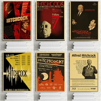 

Alfred Hitchcock Vintage Movie Poster Wall Paper Home Decor Cudros Art Painting Mix Order