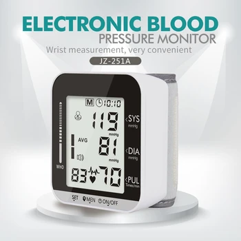 

English Home Automatic Intelligent Wrist Type Electronic Blood Pressure Monitor Voice Blood Pressure Meter Blood Pressure Meter