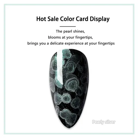 Watercolor Ink Gel Nail Polish Glitter Pearlescent Blooming Liquid Polish UV Gel Effect Marble Smudge Nails Gradient