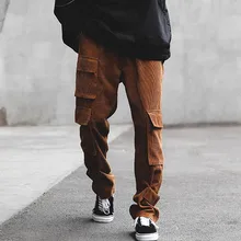 Брюки-карандаш с боковыми карманами, мужские хип-хоп лоскутные брюки-карго, рваные спортивные брюки, мужские Модные длинные брюки#35
