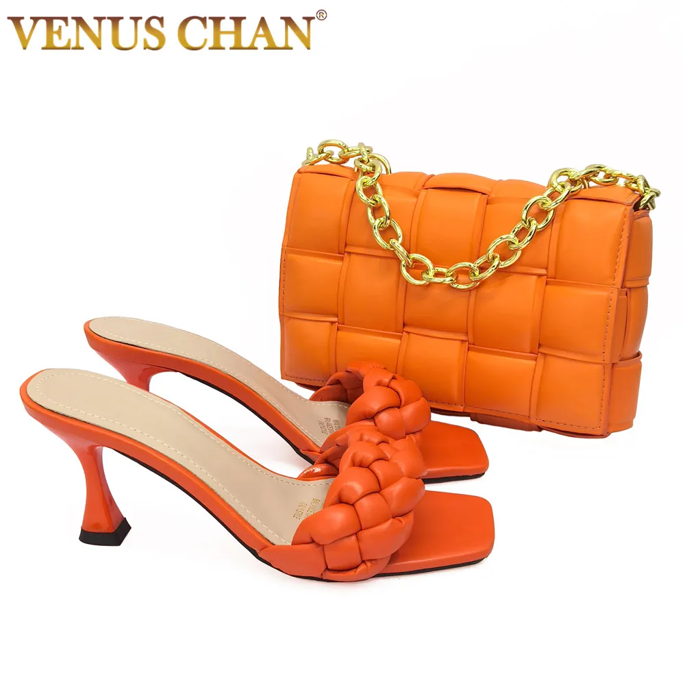 Bag-Set Shoes Rhinestone-Style Party Italian-Design Women And Newest No for Hot-Selling