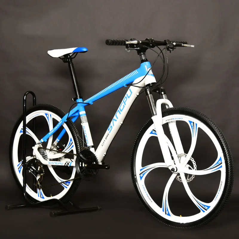 Mountain Bike Aluminum Alloy 26 Inch Shifting One Wheel 6 Knife Double Disc Brakes for Men and Women Bicycle Students Mountain Bike Aluminum Alloy 26 Inch Shifting One Wheel 6 Knife Double Disc Brakes for Men and Women Bicycle Students