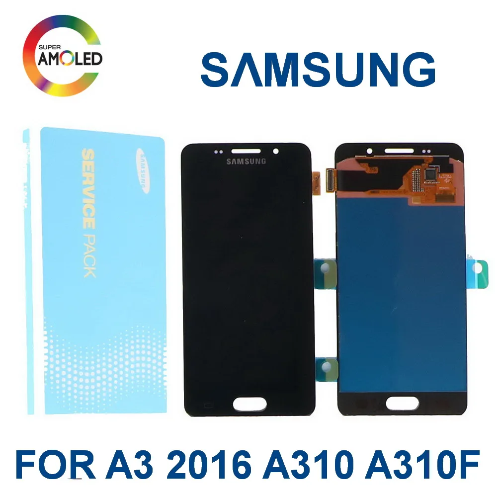 Оригинальный супер AMOLED экран 4 7 дюйма для SAMSUNG Galaxy A3 2016 A310 A310F мобильный телефон