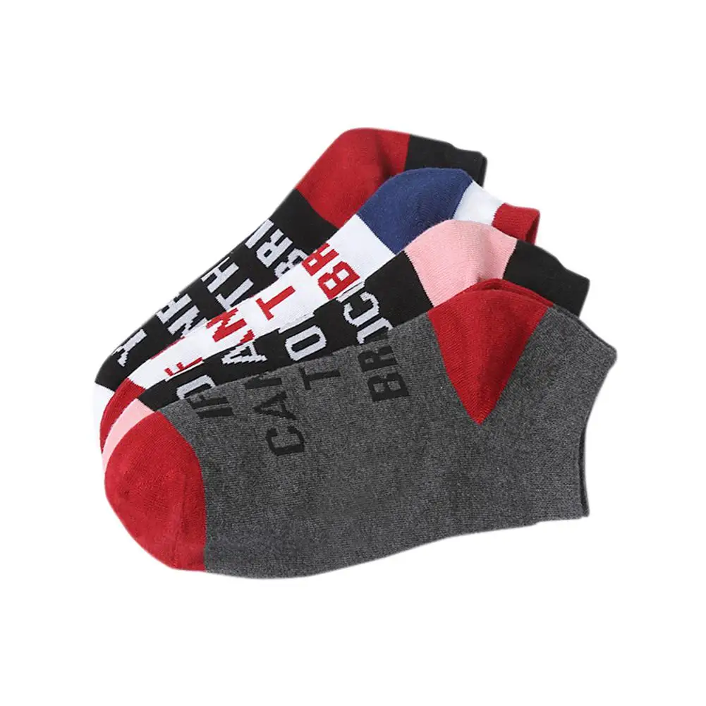Kuulee/4 шт.; повседневные Мягкие хлопковые носки унисекс; стильные носки с надписями на английском языке; носки высокого качества