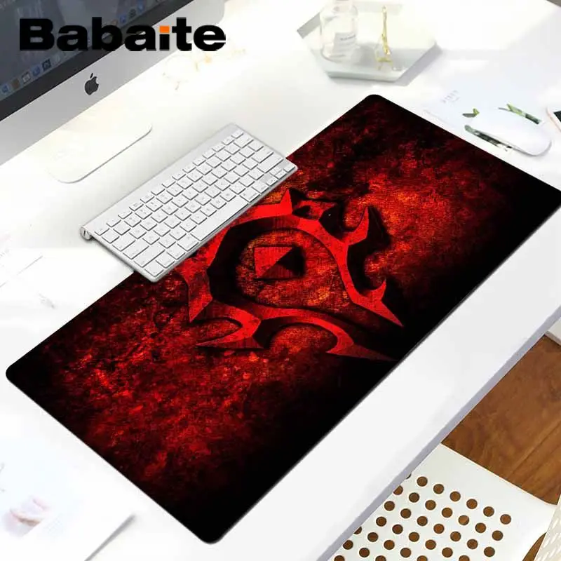 Babaite World of Warcraft Horde противоскользящие прочные силиконовые компьютерные коврики Комфортный коврик для мыши игровой коврик для мыши - Цвет: LockEdge 30X90cm