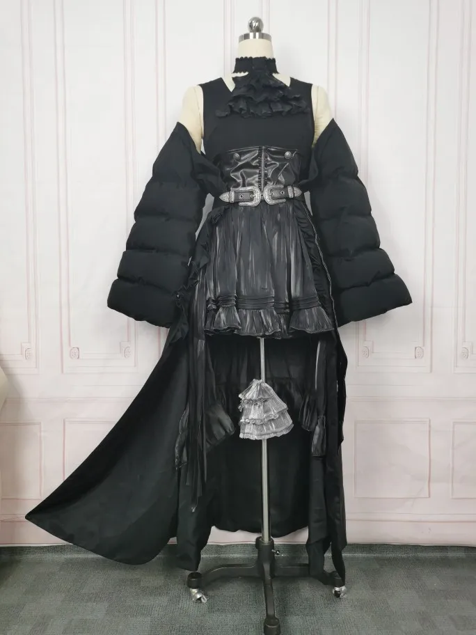 Final Fantasy XIV Gaia Cosplay Kostüm Dark Psychic Black Uniform Halloween Role Play Wig Shoes Prop 13 Final Fantasy XIV Gaia Cosplay Kostüm Dark Psychic Black Uniform Halloween Role Play Wig Shoes Prop 2