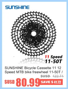 SUNSHINE 11 S 11-50T 11 Скорость свободного хода BMX горный велосипед кассета маховик Аксессуары для велосипеда Совместимость с SL-M9000 M8000