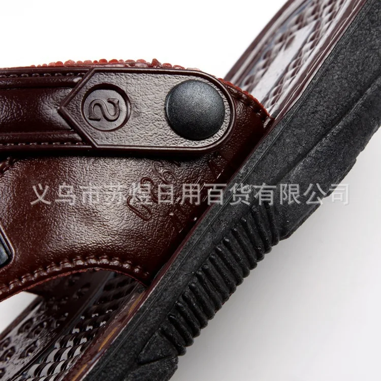 

Summer Men Sandals Breathable Sole Poly Urethane Leather Men's Dual Purpose Sandals Factory Price