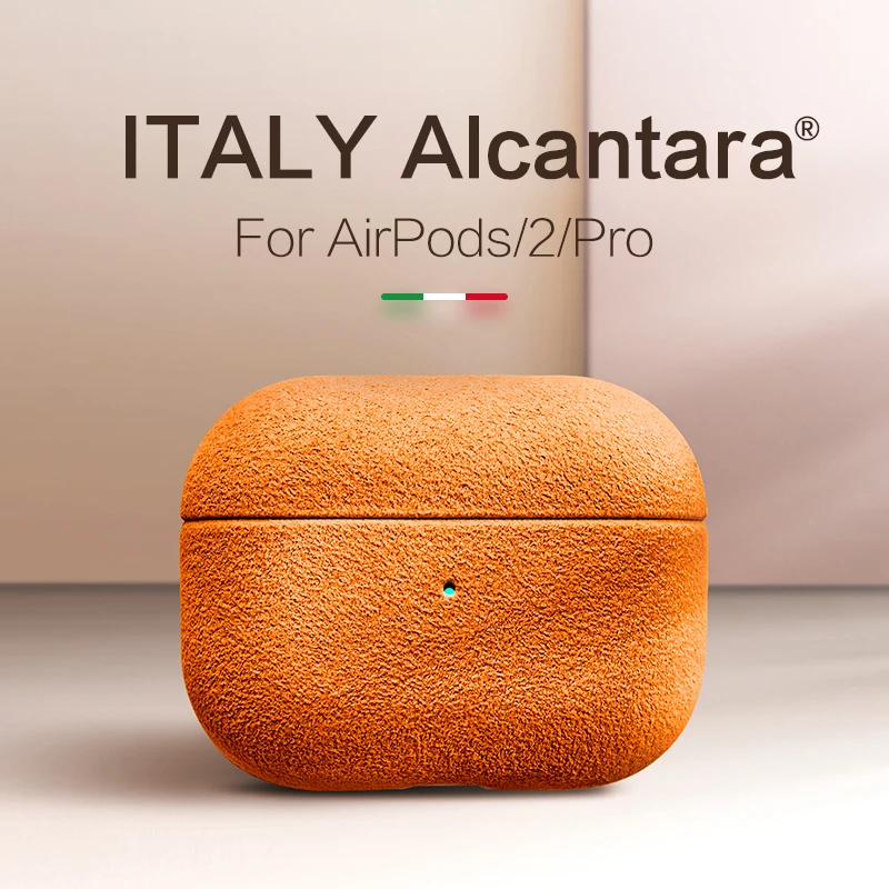 Цветной чехол SanCore с алькантарой для Airpods Pro Apple TWS Bluetooth гарнитуры Airpods1/2/3