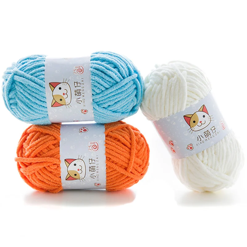 50g/Ball DIY Knitting Yarn Wool Line Baby Scarf Hat Soft Thickness Lanas Crochet Thread Chunky Wholesale 5