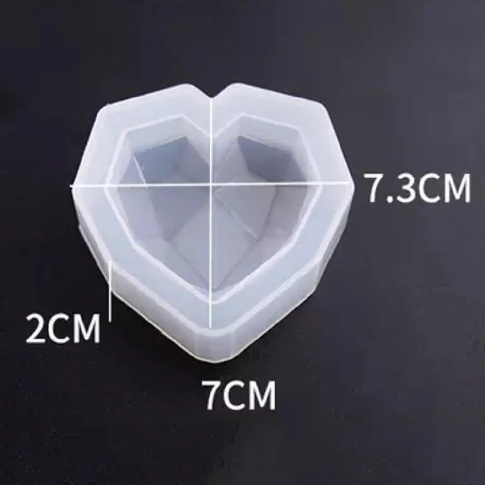 3D алмаз любовь сердце десерт торт силиконовые формы форма для муссовых тортов Кондитерские украшения ручной работы кристалл эпоксидная полимерная для торта кондитерские формы - Цвет: 2