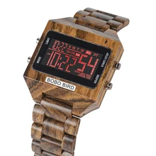 Бобо птица цифровые часы для мужчин 4 цвета светодиодный водонепроницаемый будильник электронные часы Дата Неделя дисплей Relogio Masculino Erkek Kol Saati