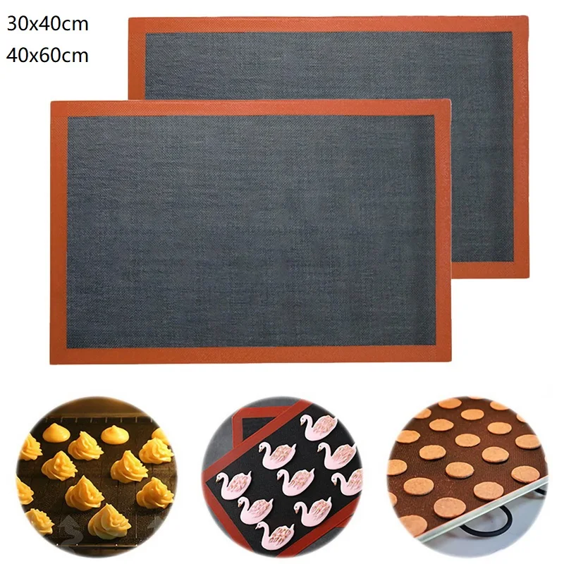 Nonstick Baking Mat Heat Resistant Oven Sheet Liner For Cookie Bread Biscuits Puff DIY Pastry Silicone Kitchen Tools | Дом и сад
