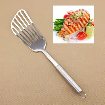 

Stainless Steel Slotted Spatula Fish Flat Fish Steak Slice Frying Spatula Fish Turner Shovel Kitchen Supplies Cookware Tools