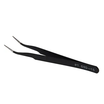 

No. 15 Precision Tweezer Antistatic Tweezers Stainless Tweezers Lot Eyelash Elbow Plucking Beauty Tools