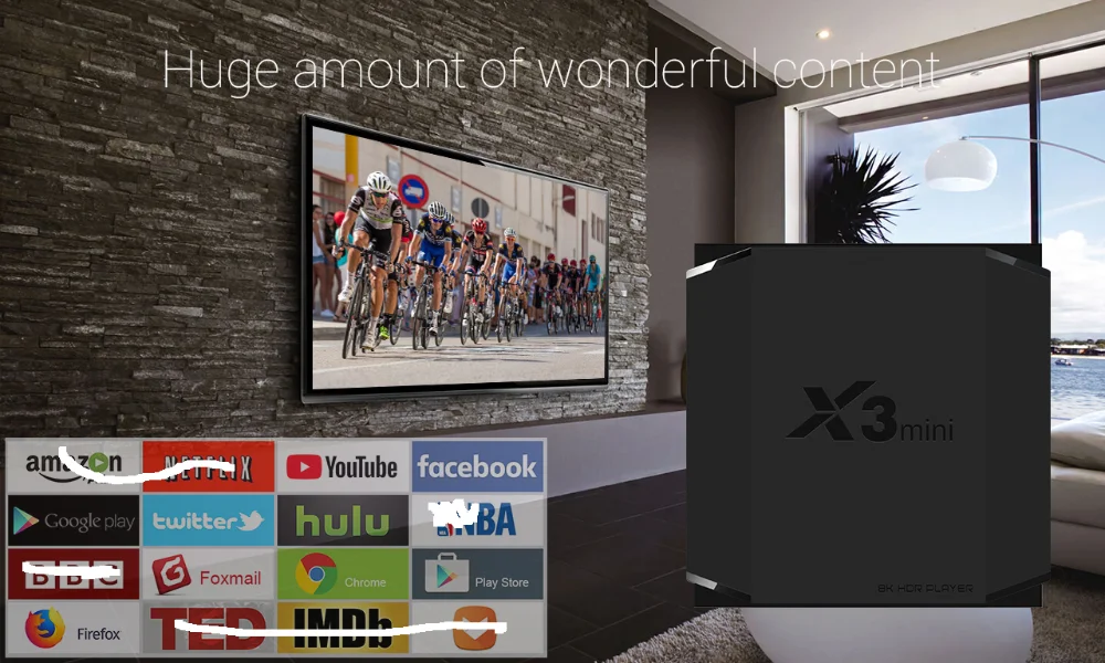 X3 Мини android 9,0 Смарт amlogic s905x3 четырехъядерный двойной wifi 100M lan bt 4,2 google tv box