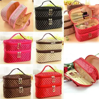 

Travel Makeup Cosmetic Toiletry Case Washable Double Layer Organizer Storage Pouch Hanging Bag