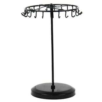 

Detachable Home High Capacity Iron Plating Desktop Storage Jewelry Display Rack Rotating Stand Organizer Holder Dangly Earrings