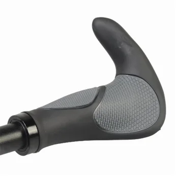 

1 Pair Handle Cover Mountain Sports Sleeve Antislip Bicycle Grips Ergonomic Parts Black Lock On TPR Rubber Comfort Horn