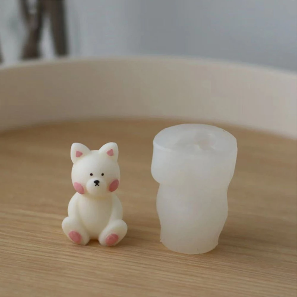 3D Cute Bear Scented Candle Mold Bear Resin Soap Mold for Candles Home  Decoration Silicone Mold for Resin Teddy bear candle mold - AliExpress