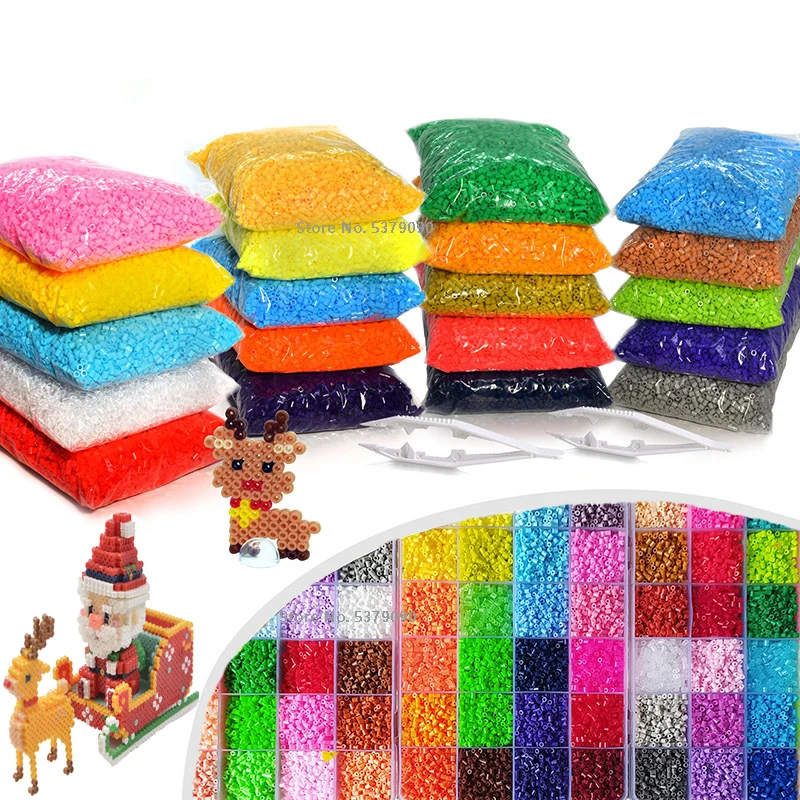 2.6mm/10000pcs/bag Hama Beads 100g Perler DIY Kids Ironing Beads Fuse Handmade Gift 3D puzzle Children Toy 10000pcs pack water ball airsoft splatter blaster bullets gun 7 8mm balls accessories children team game festival kid gift toy