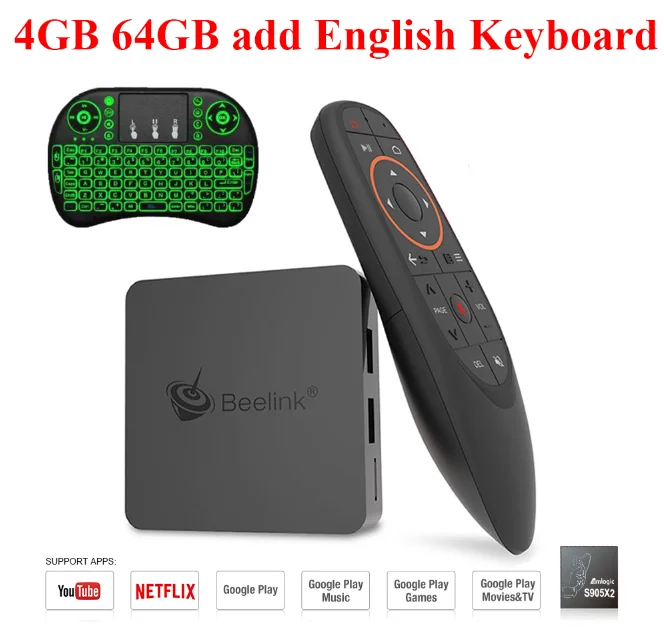 4GB 64GB add EN Beelink GTmini-A Android 8,1 Smart tv Box 4K Amlogic S905X2 4 Гб 64 Гб 2,4G+ 5,8G WiFi 1000 Мбит/с BT4.0 H.265 HDR10 2,4G голосовой пульт дистанционного управления - Цвет: 4GB 64GB add EN
