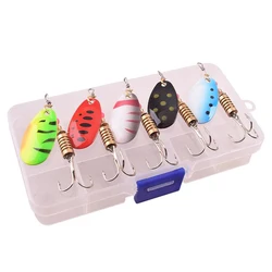 Micro Fishing Spoon Lures Set Sequins Metal Hard Bait Treble Hooks Wobblers Bass Pesca Tackle