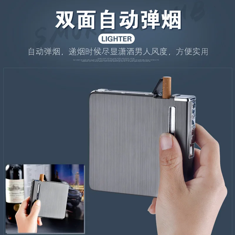 

automatic cigarette cartridge 20 cigarette cartridge with lighter integrated windproof personalized engraving man