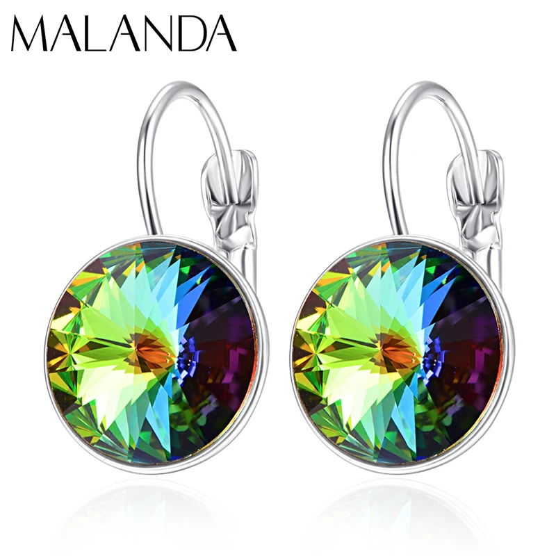 

New Fashion Drop Earrings Round Bella Earrings For Women Crystals From Swarovski Dangle Earrings Elegant Party Wedding Jewelry