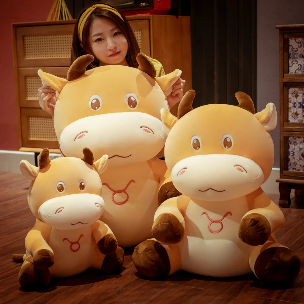 かわいいとかわいい牡牛座ぬいぐるみソフト毛皮ぬいぐるみ牛ぬいぐるみ女児誕生日クリスマスプレゼント Aliexpress