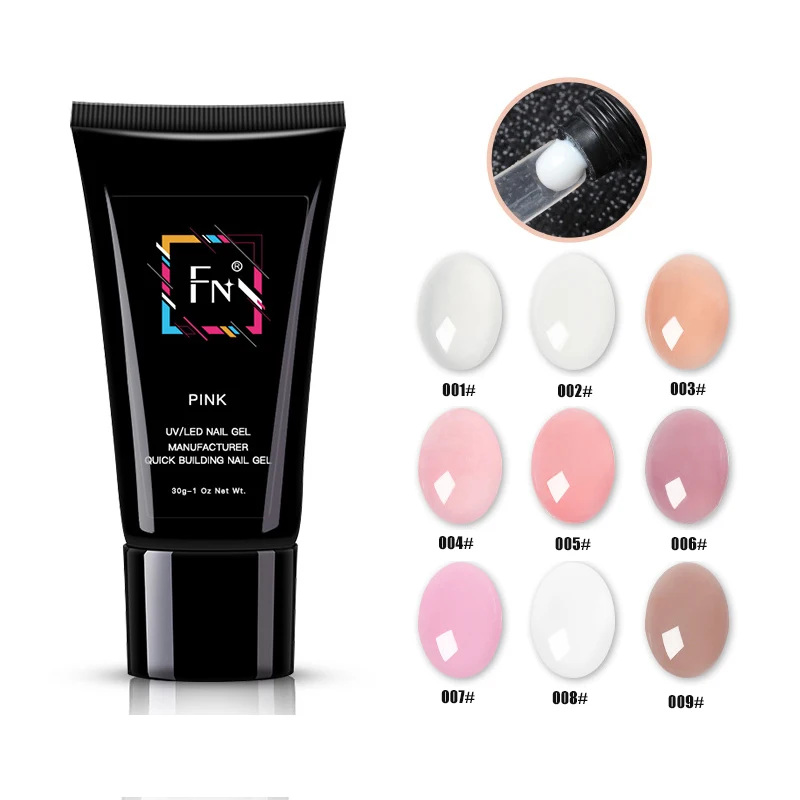 

New Brand Thermal Acrylic Poly Extension Gel Pink Nail Polish Quick Building For Nails Extensions Hard Jelly Gel
