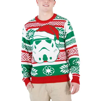 

2019 New Autumn Santa Claus Printing Christmas Clothes Knitted Long Sleeve Casual Loose Tops