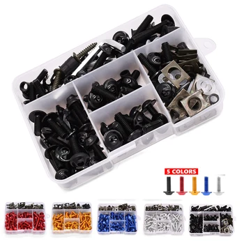 

175PCS Motorcycle Fairing Bolts Screw Aluminum Bodywork Screws Nut Kit For Honda XR230 XR250 XR400 XR125 xr 250 400 Kawasaki