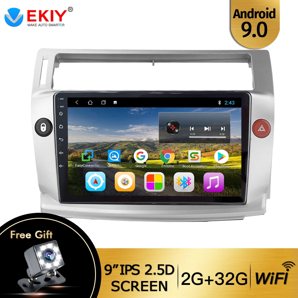 Автомагнитола EKIY 9 ''ips 2Din Android 9,1 для Citroen C4 C-Triomphe C-Quatre 2004-2009 Автомобильный dvd-плеер автомобильный мультимедийный плеер Автомагнитола EKIY 9 ''ips 2Din Android 9,1 для Citroen C4 C-Triomphe C-Quatre 2004-2009 Автомобильный dvd-плеер автомобильный мультимедийный плеер