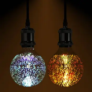 

LED 3D Fireworks Light Bulb E27 4W Polyhedron Vintage Edison Bulb Bar Decor Lighting Lampada 420LM AC85-265V