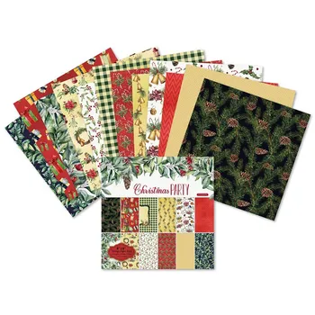 

24pc Pads Scrapbooking Xmas Christmas Party Paper Origami Art Background Paper Card Making DIY Scrapbook Pattern Craft Paper