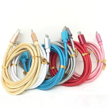 

OD5.0 Fabric braided Thick cable cable for samsung s4 s6 s7 edge for htc lg sony for iphone 5 6 7