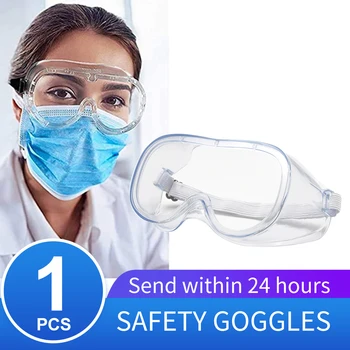 

Workplace Medical Face Masks Safety Goggles Eyes Protection Clear Glasses Wind and Dust Anti-virus Anti-fog Protective Glasses