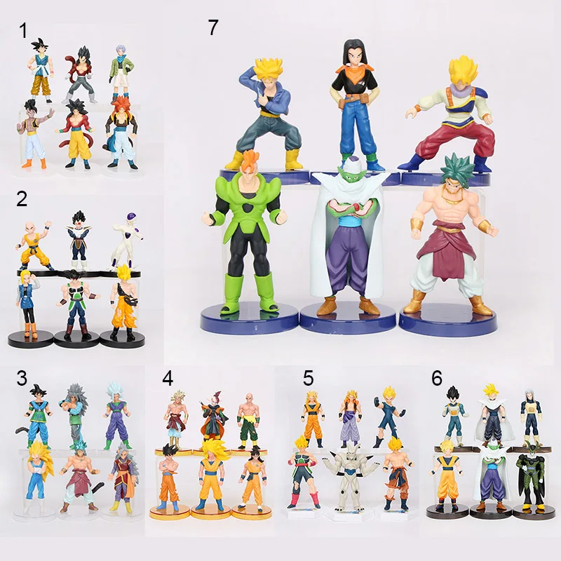 Dragon Ball Z Joint Movable Vegeta Piccolo Son Gohan Son Goku Trunks Gogeta PVC Action Figure Toys