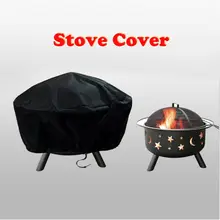 Черный квадратный круглый водонепроницаемый патио пожарная яма/покрытие стола 420D УФ-защита гриль барбекю укрытие для наружного использования чехлы для мебели