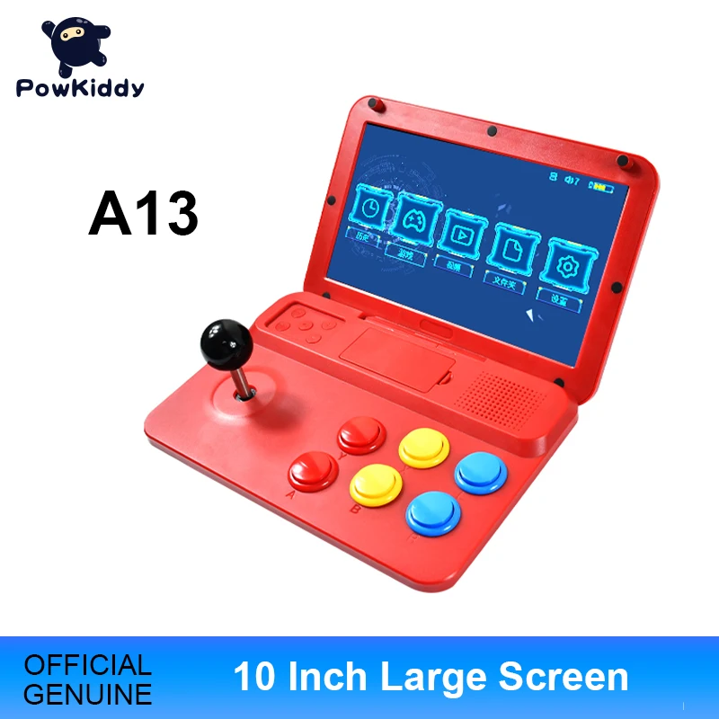 POWKIDDY A13 10 Inch Joystick Arcade A7 Architecture Quad-Core CPU Simulator Video Game Console Retro Game Children's Gift